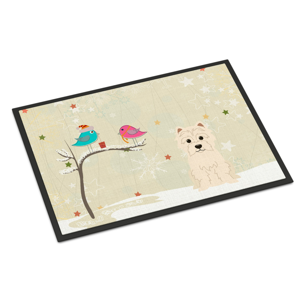 CarolineS Treasures Bb2514Mat Christmas Presents Between Friends Westie Indoor Or Outdoor Mat, 18 X 27 Inch  Inch , Multicolor