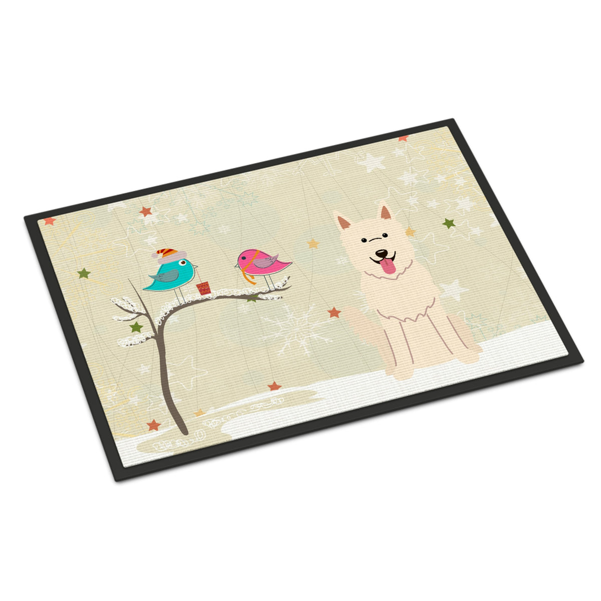Inch CarolineS Treasures Christmas Presents Between Friends White German Shepherd Indoor Or Outdoor Mat 24X36 Bb2517Jmat 24 X 36 Inch  Inch