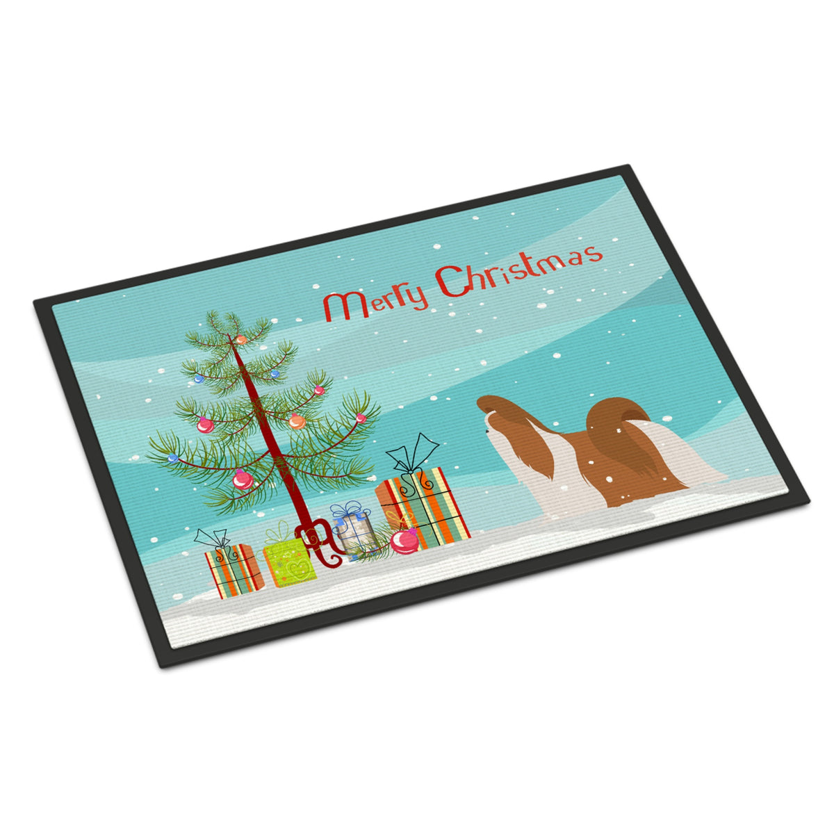 CarolineS Treasures Shih Tzu Merry Christmas Tree Indoor Or Outdoor Mat 24X36 Bb2964Jmat 24 Inch  Inch  X 36 Inch  Inch  Multicolor
