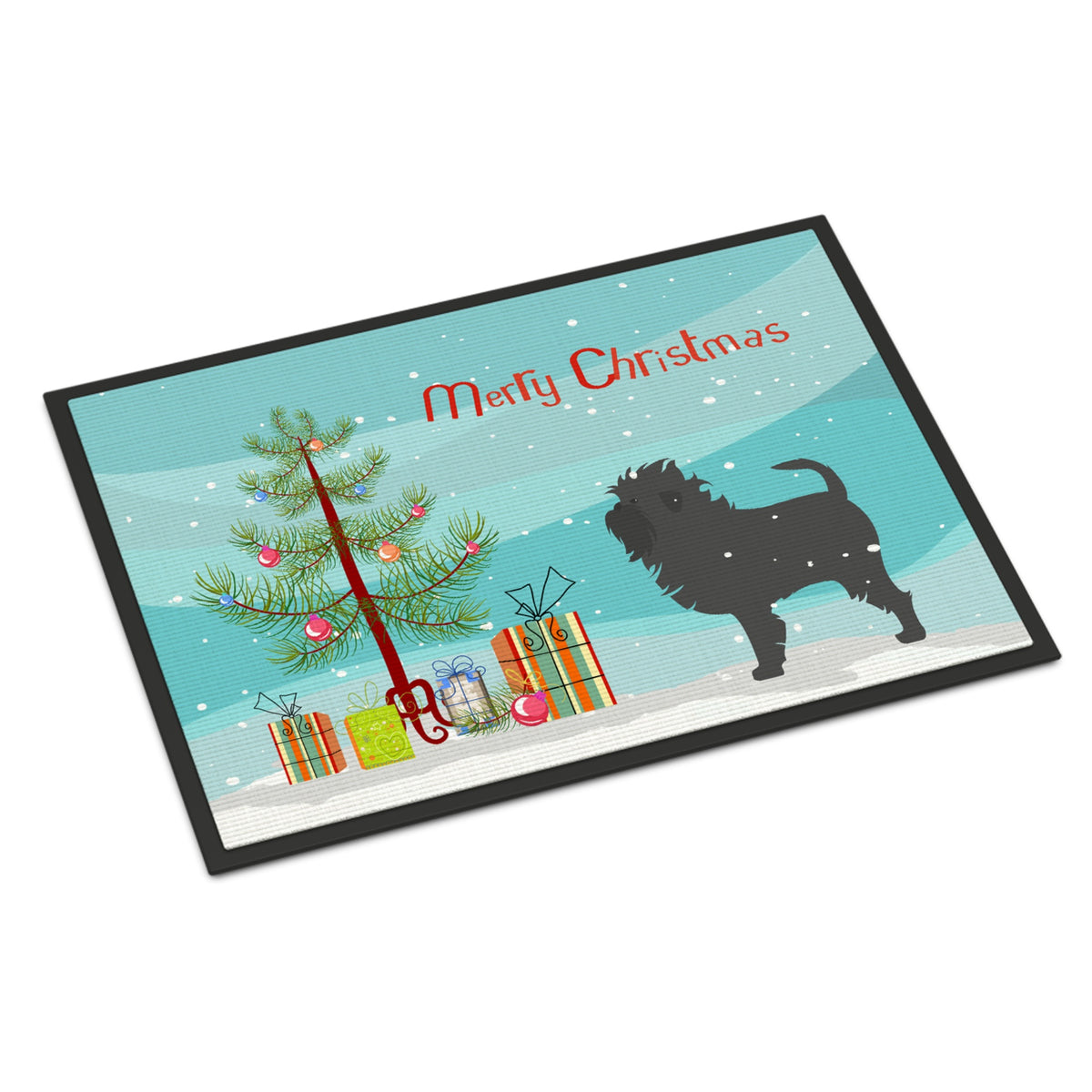 CarolineS Treasures Affenpinscher Merry Christmas Tree Indoor Or Outdoor Mat 24X36 Bb2966Jmat 24 Inch  Inch  X 36 Inch  Inch  Multicolor