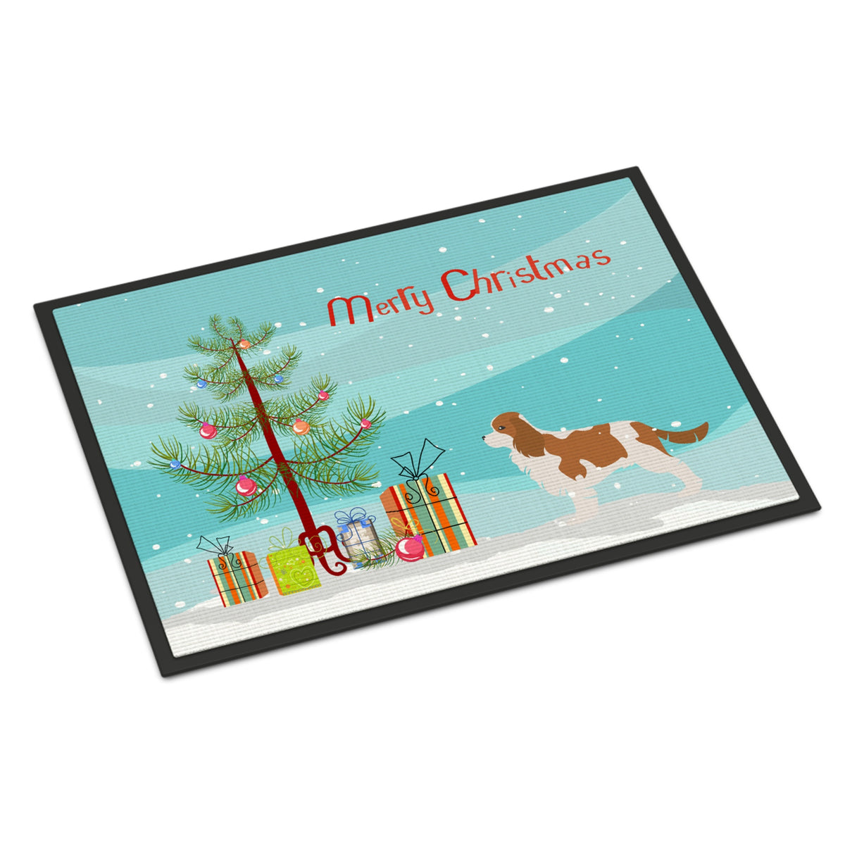 Inch CarolineS Treasures Cavalier King Charles Spaniel Merry Christmas Tree Indoor Or Outdoor Mat 18X27 Bb2967Mat 18 Inch  Inch  X 27 Inch  Inch  Multi