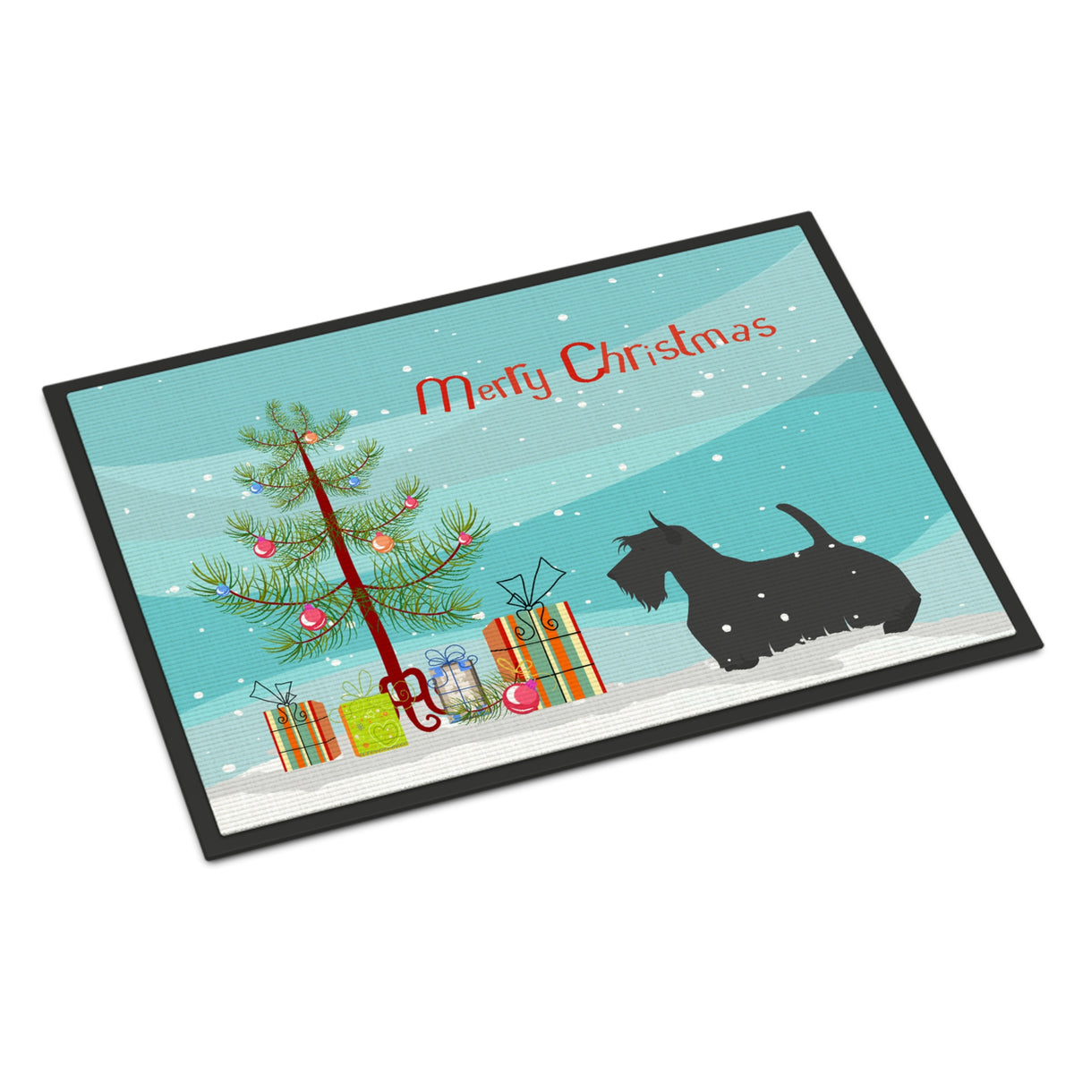 CarolineS Treasures Scottish Terrier Merry Christmas Tree Indoor Or Outdoor Mat 18X27 Bb2987Mat 18 Inch  Inch  X 27 Inch  Inch  Multicolor