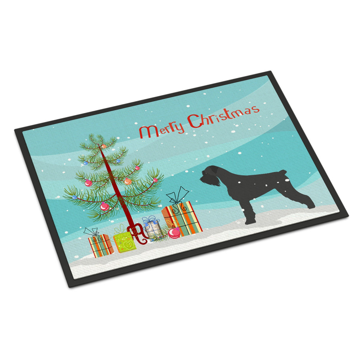 CarolineS Treasures Giant Schnauzer Merry Christmas Tree Indoor Or Outdoor Mat 24X36 Bb2991Jmat 24 Inch  Inch  X 36 Inch  Inch  Multicolor