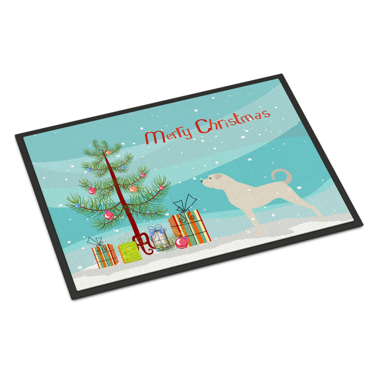 CarolineS Treasures Anatolian Shepherd Merry Christmas Tree Indoor Or Outdoor Mat 24X36 Bb2995Jmat 24 Inch  Inch  X 36 Inch  Inch  Multicolor
