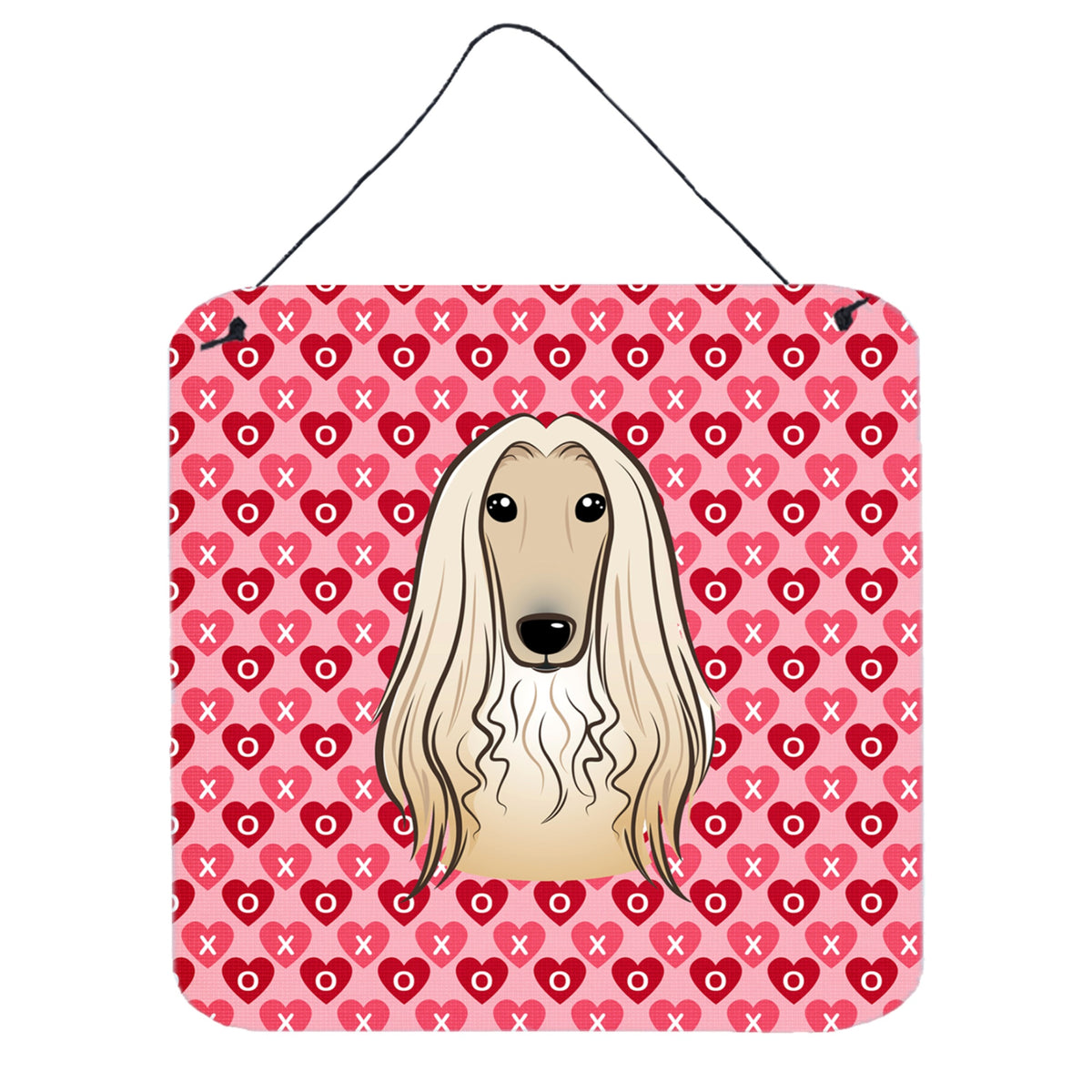 CarolineS Treasures Afghan Hound Hearts Metal Print, 6 H X 6 W, Multicolor