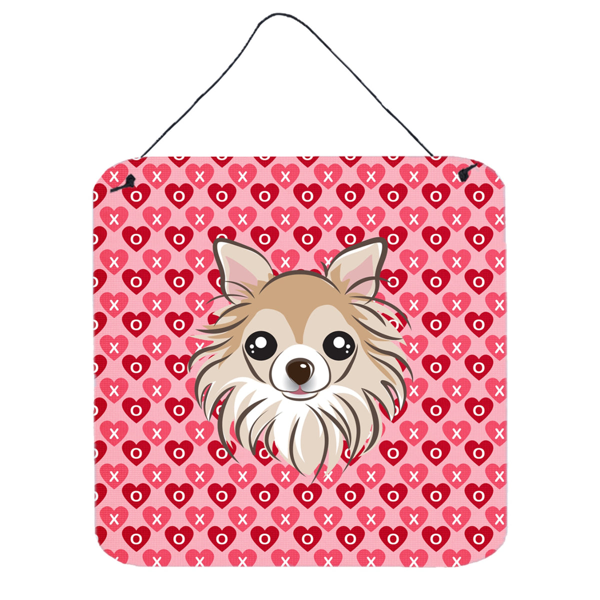CarolineS Treasures Chihuahua Hearts Metal Print, 6 H X 6 W, Multicolor