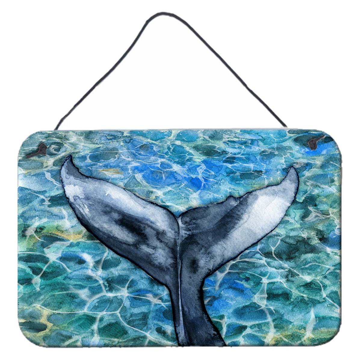 CarolineS Treasures Whale Tail Metal Print, 8 H X 12 W