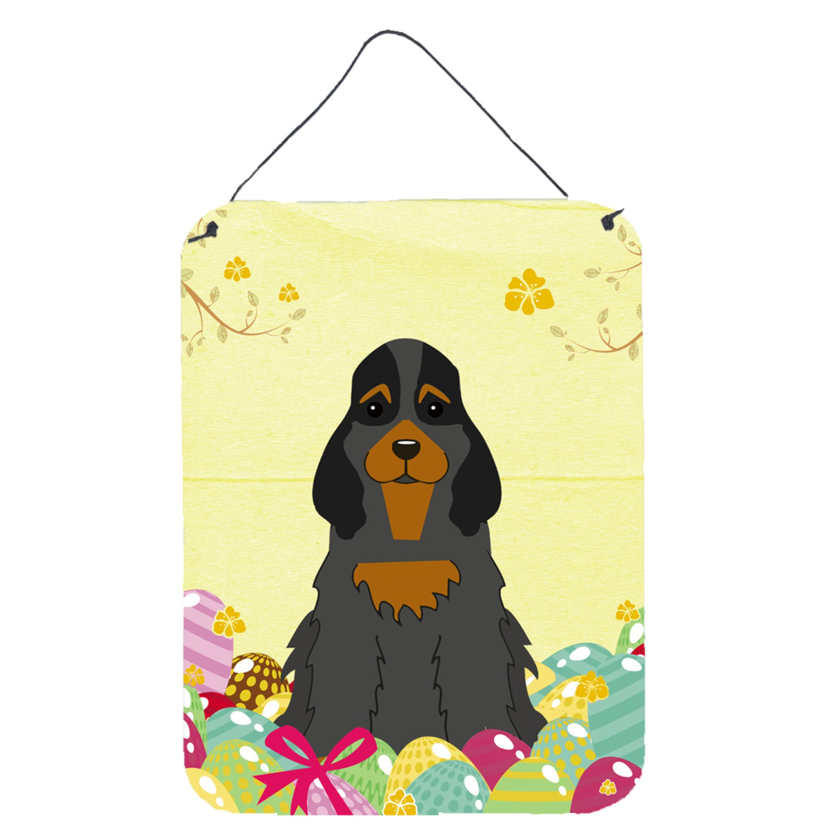 CarolineS Treasures Easter Eggs Cocker Spaniel Black Tan Metal Print, 16 X 12, Multicolor