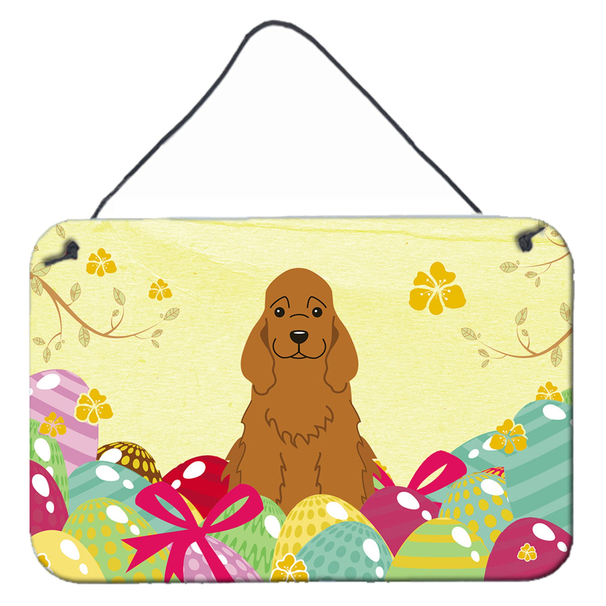 CarolineS Treasures Easter Eggs Cocker Spaniel Red Metal Print, 8 Inch  Inch  H X 12 Inch  Inch  W