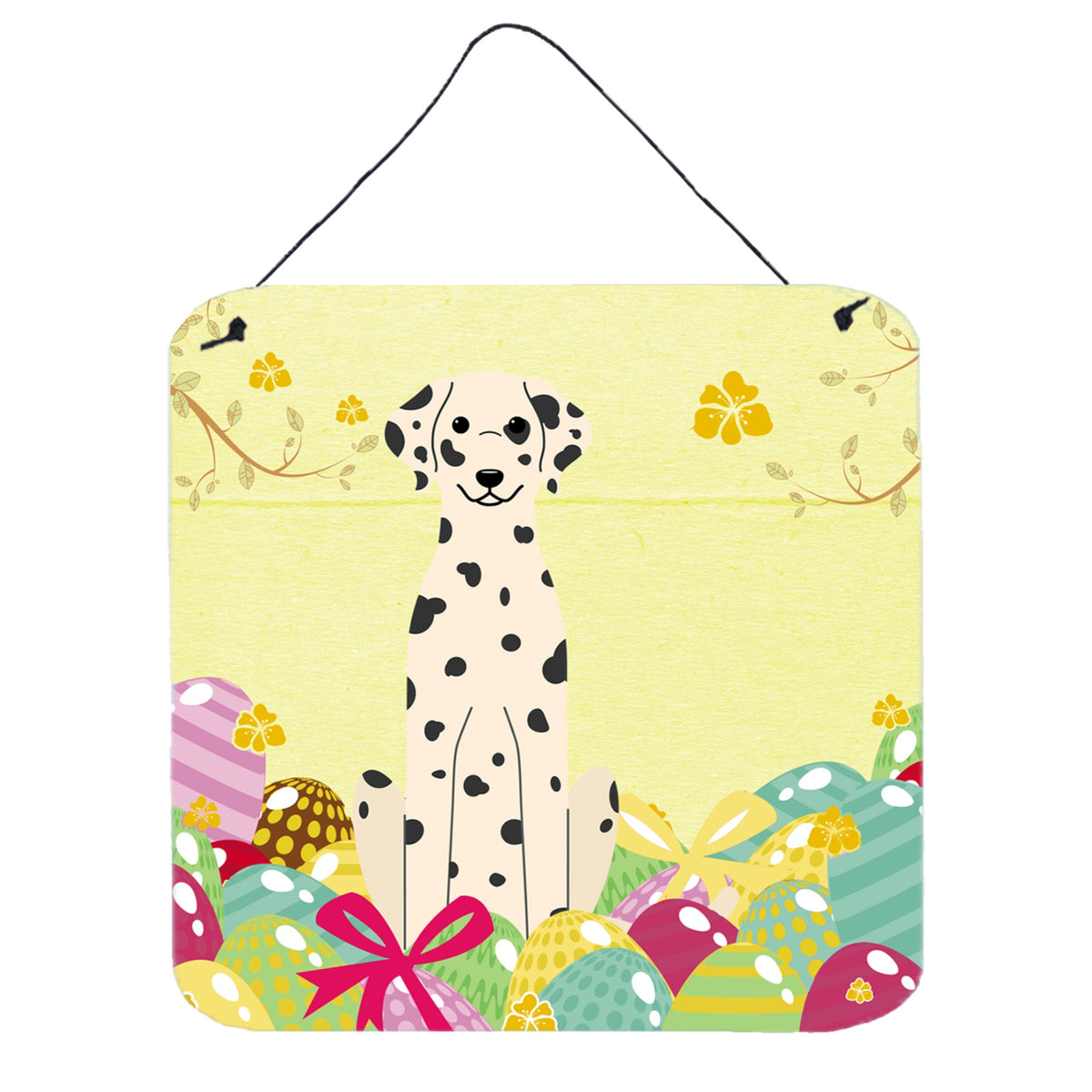 CarolineS Treasures Easter Eggs Dalmatian Metal Print, 6 X 6, Multicolor