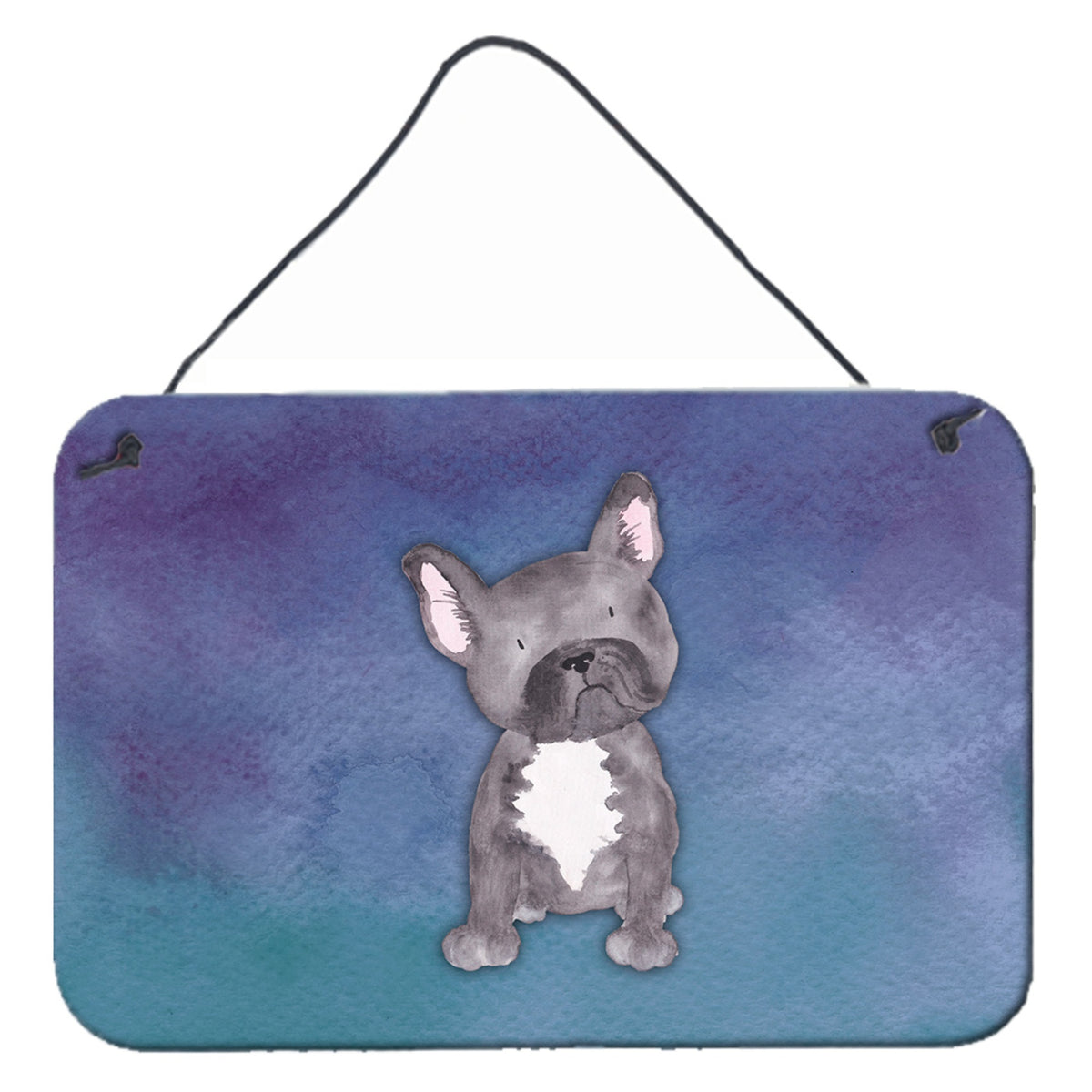 CarolineS Treasures French Bulldog Watercolor Metal Print, 8 Inch  Inch H X 12 Inch  Inch W, Multicolor