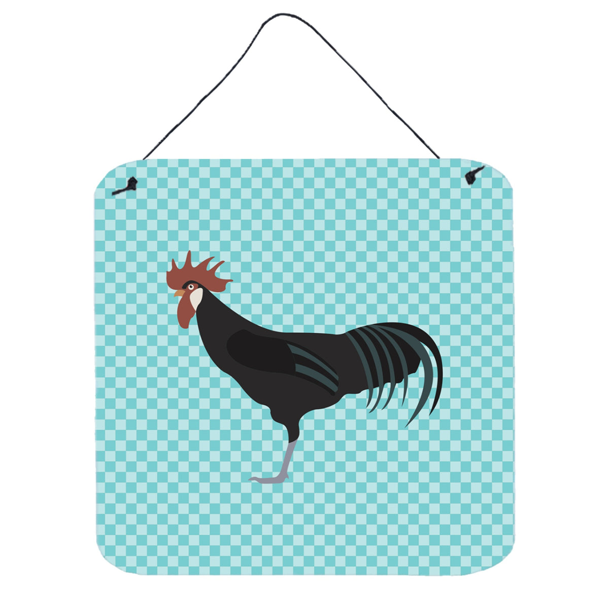 CarolineS Treasures Blue Minorca Ctalalan Chicken Check Metal Print, 6 Inch  Inch  H X 6 Inch  Inch  W