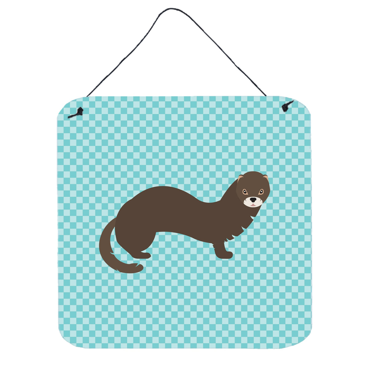 CarolineS Treasures Blue Russian Or European Mink Check Metal Print, 6Hx6W