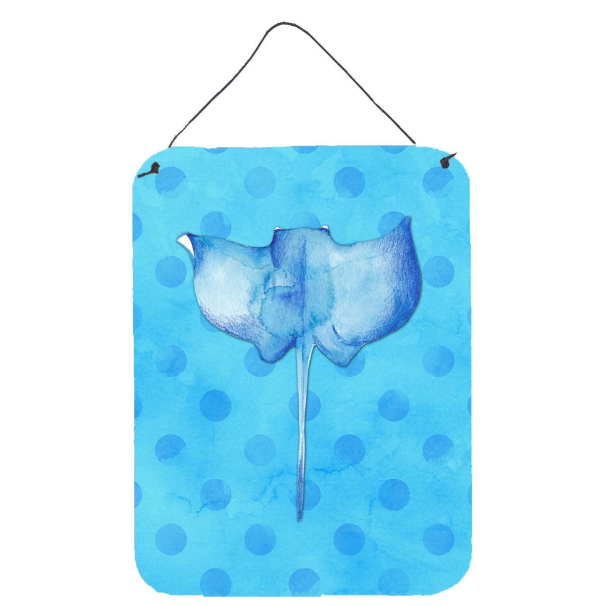 CarolineS Treasures Sting Ray Blue Polkadot Metal Print, 16Hx12W, Multicolor