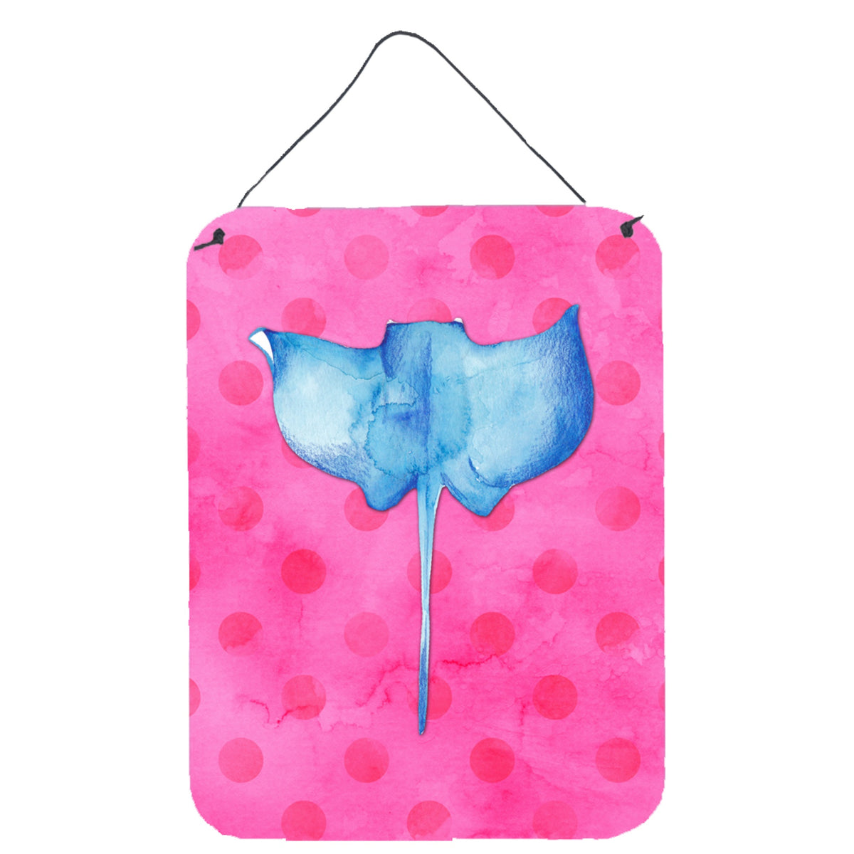 CarolineS Treasures Sting Ray Pink Polkadot Metal Print, 16Hx12W, Multicolor