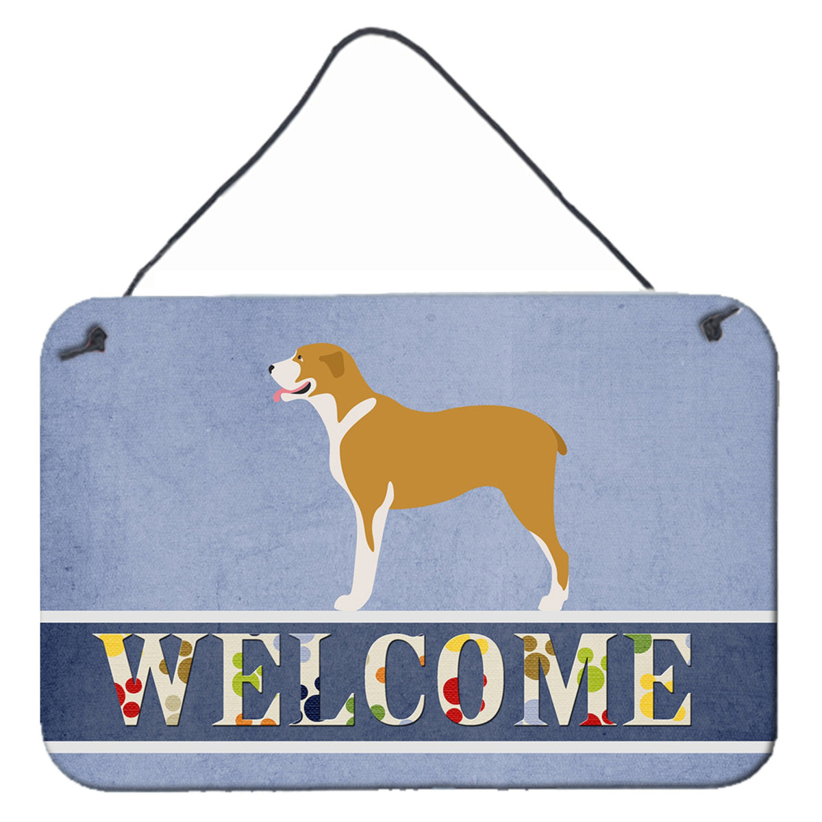 CarolineS Treasures Belgium Mastiff Welcome Metal Print, 8 Inch  Inch  X 12 Inch  Inch