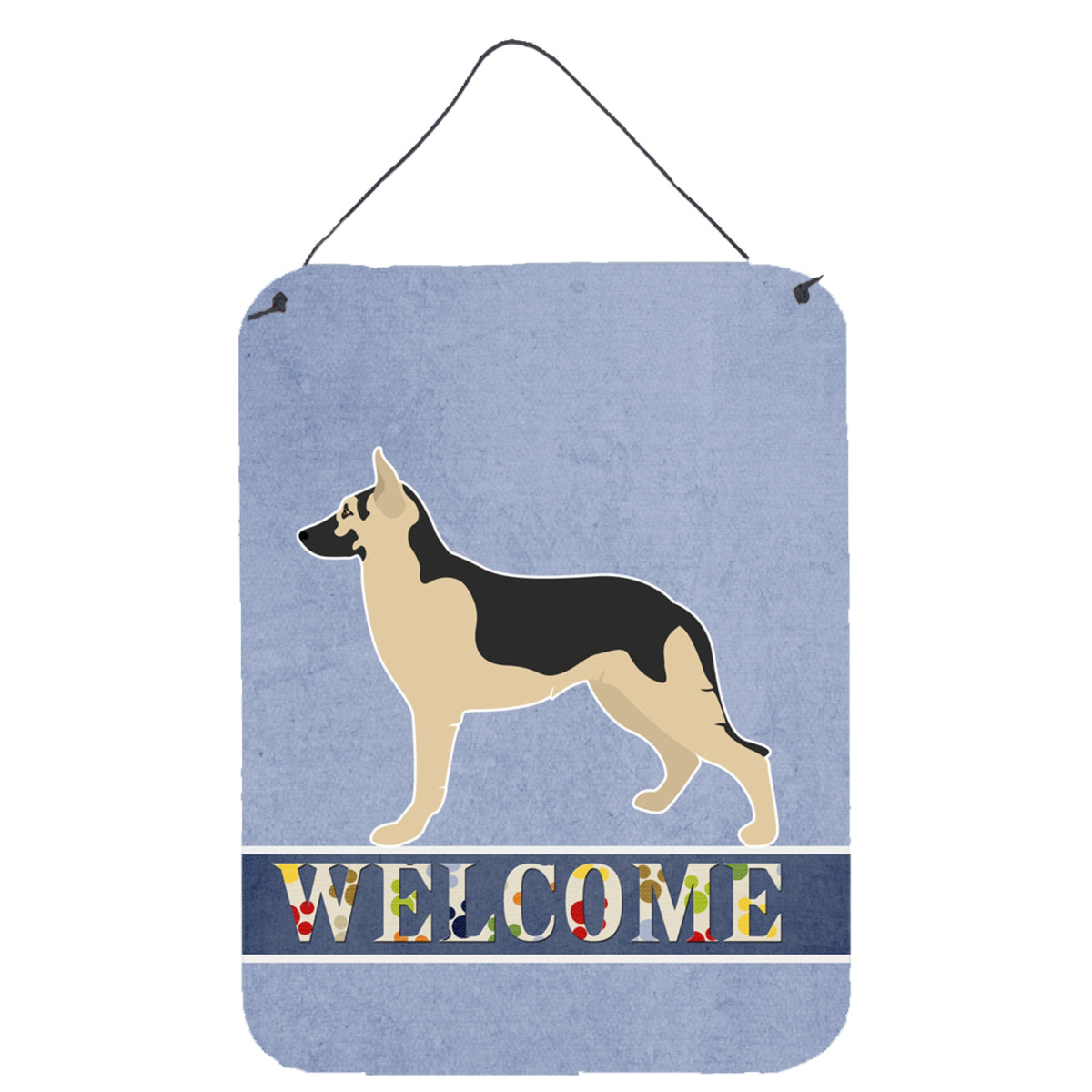 CarolineS Treasures German Shepherd Welcome Metal Print, 16 Inch  Inch  X 12 Inch  Inch , Multicolor