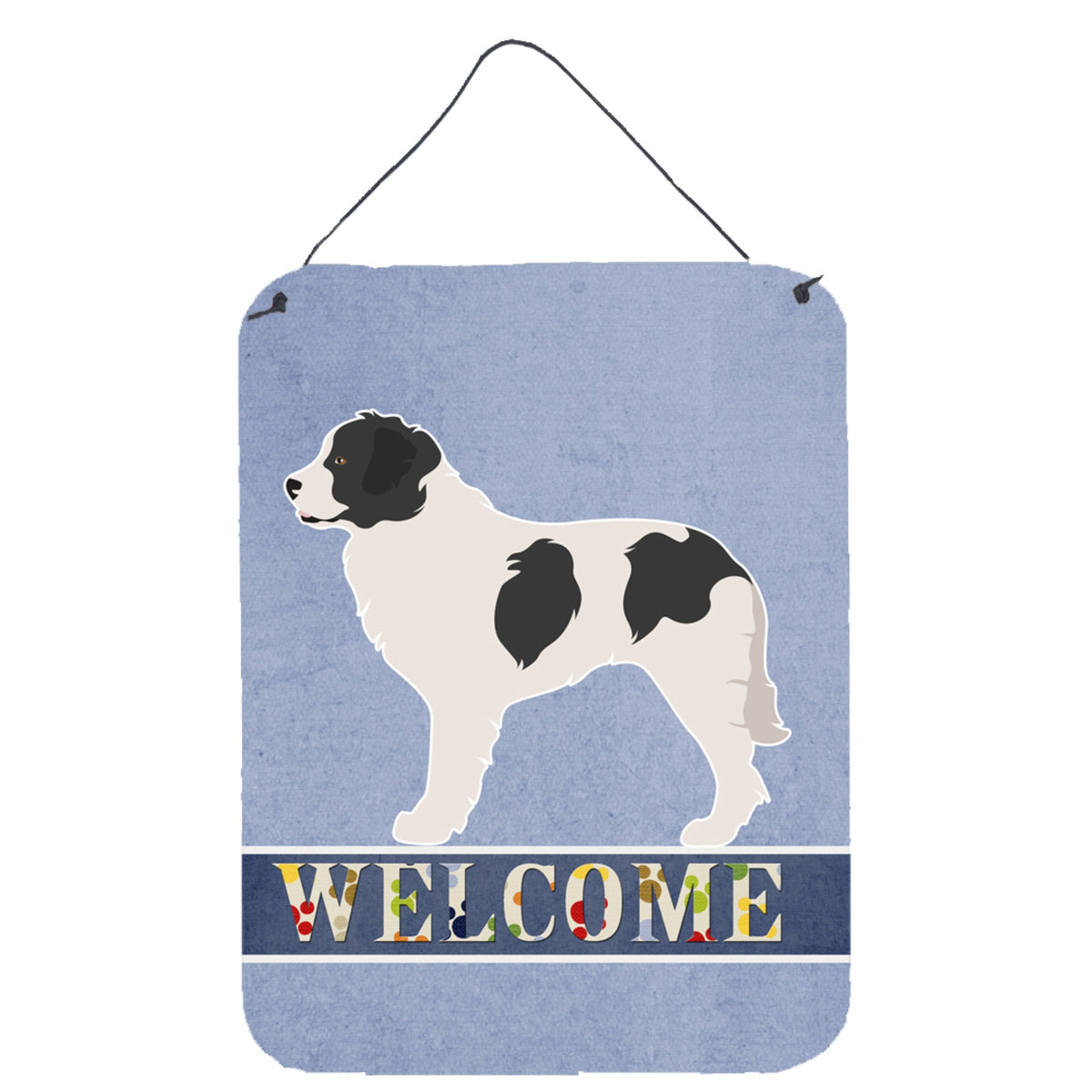 CarolineS Treasures Landseer Welcome Metal Print, 16 Inch  Inch  X 12 Inch  Inch , Multicolor