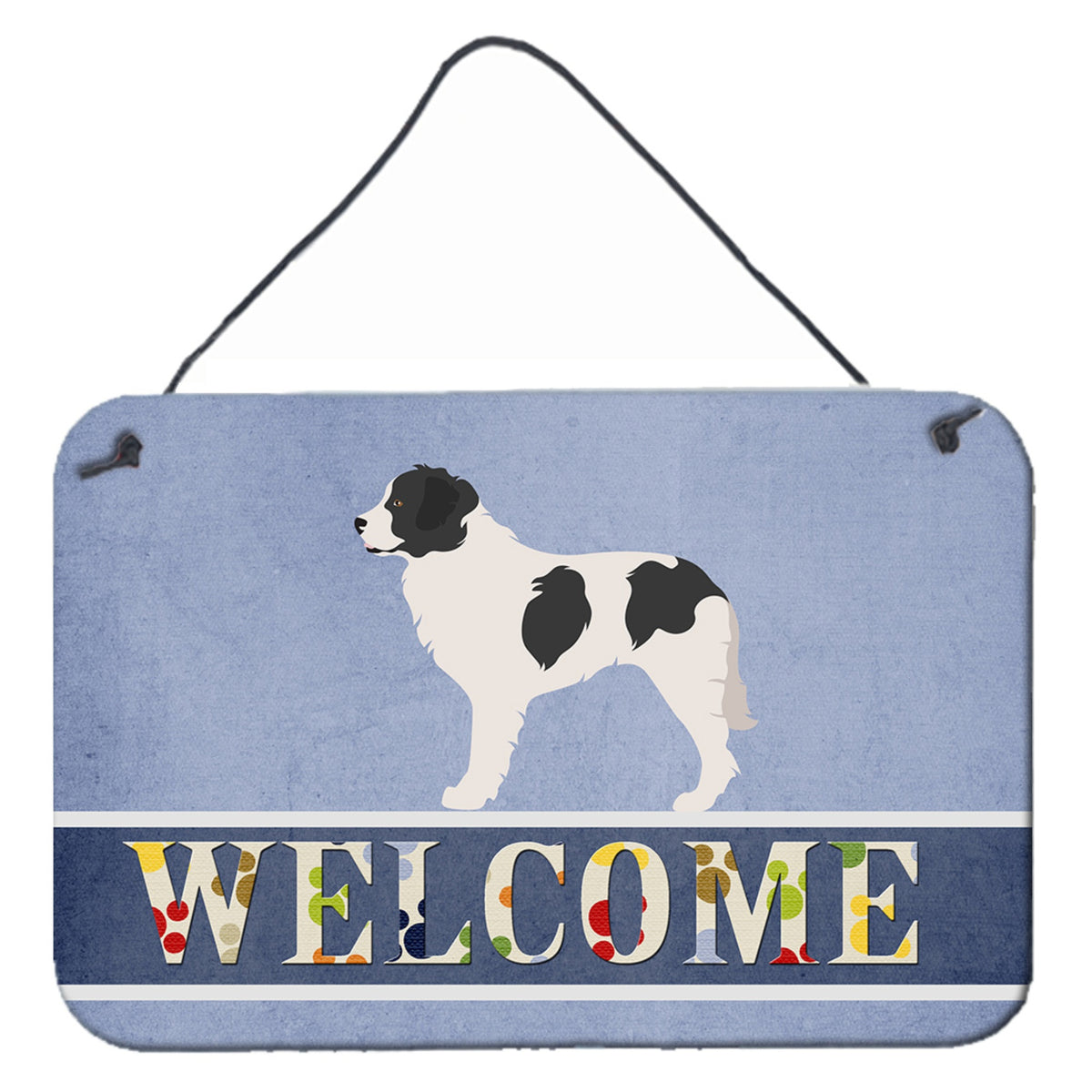 CarolineS Treasures Landseer Welcome Metal Print, 8 Inch  Inch  X 12 Inch  Inch
