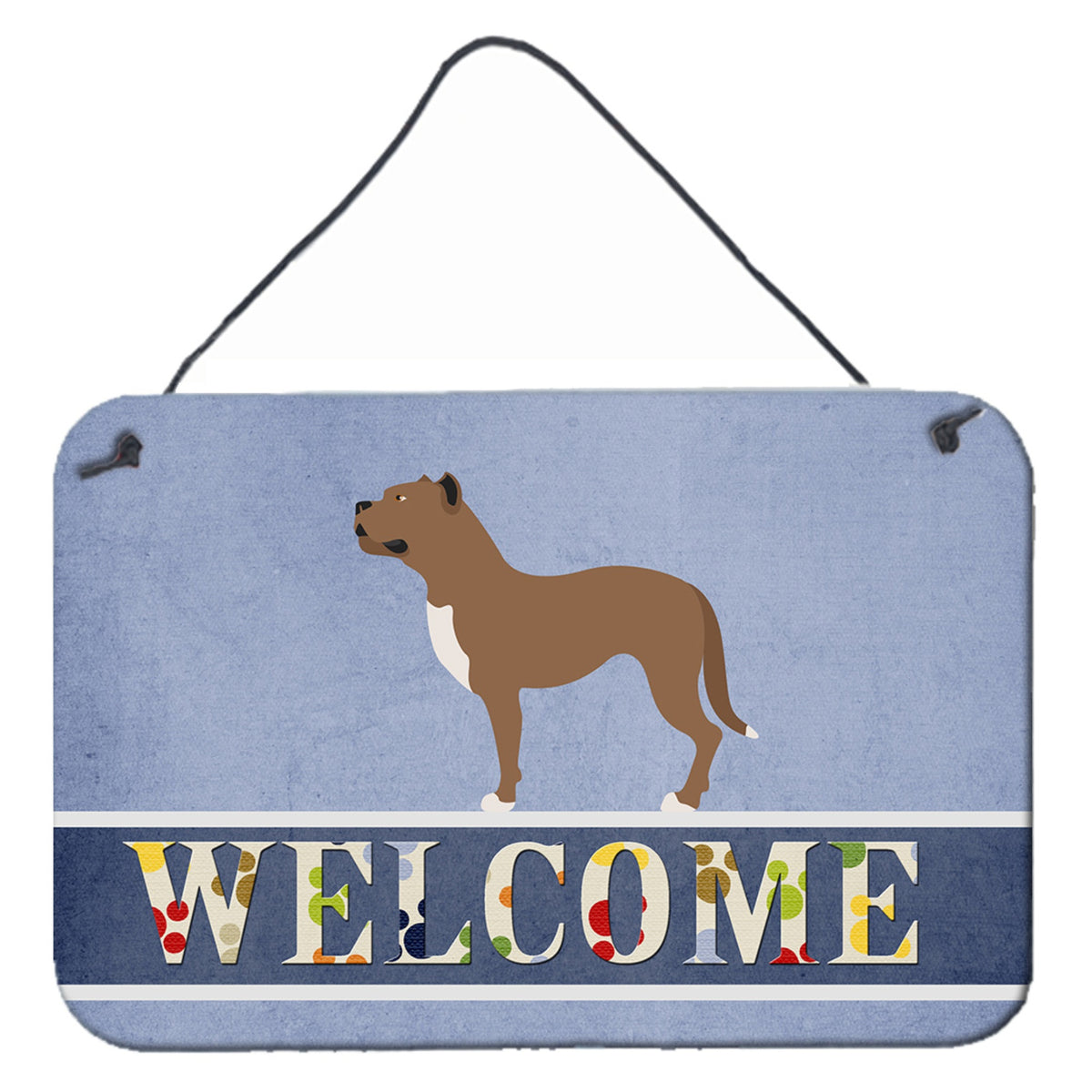 CarolineS Treasures Perro De Presa Canario Metal Print, 8 Inch  Inch  X 12 Inch  Inch , Welcome