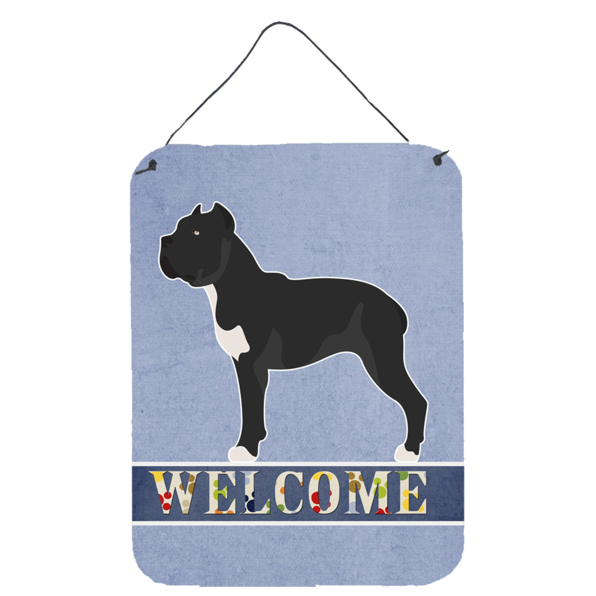 CarolineS Treasures Cane Corso Welcome Metal Print, 16 Inch  Inch  X 12 Inch  Inch , Multicolor