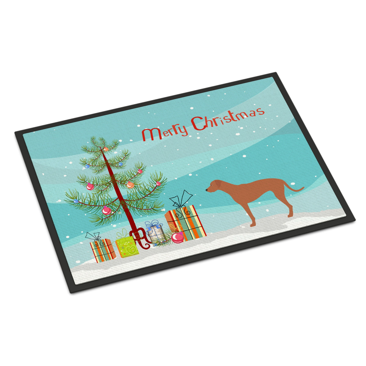 CarolineS Treasures Rhodesian Ridgeback Christmas Doormat 24 Inch  Inch  X 36 Inch  Inch  Multicolor