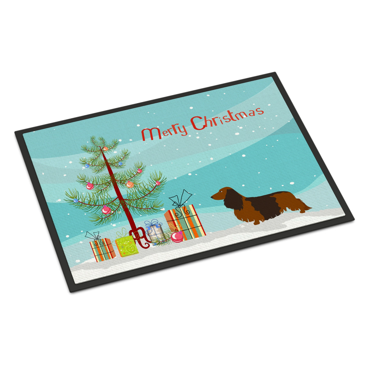 CarolineS Treasures Longhaired Dachshund Christmas Doormat 24 Inch  Inch  X 36 Inch  Inch  Multicolor