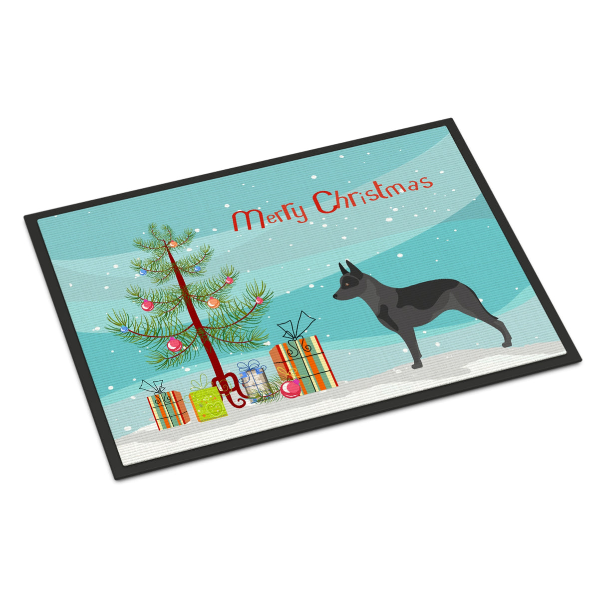 CarolineS Treasures Australian Cattle Dog Christmas Doormat 24Hx36W Multicolor