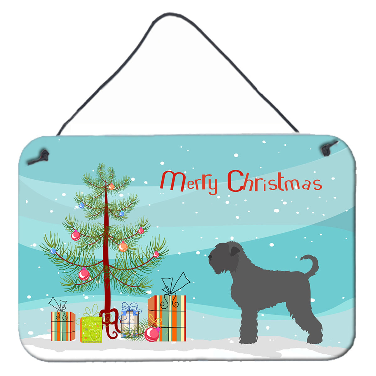 CarolineS Treasures Black Russian Terrier Christmas Metal Print, 8 Inch  Inch  X 12 Inch  Inch , Multicolor