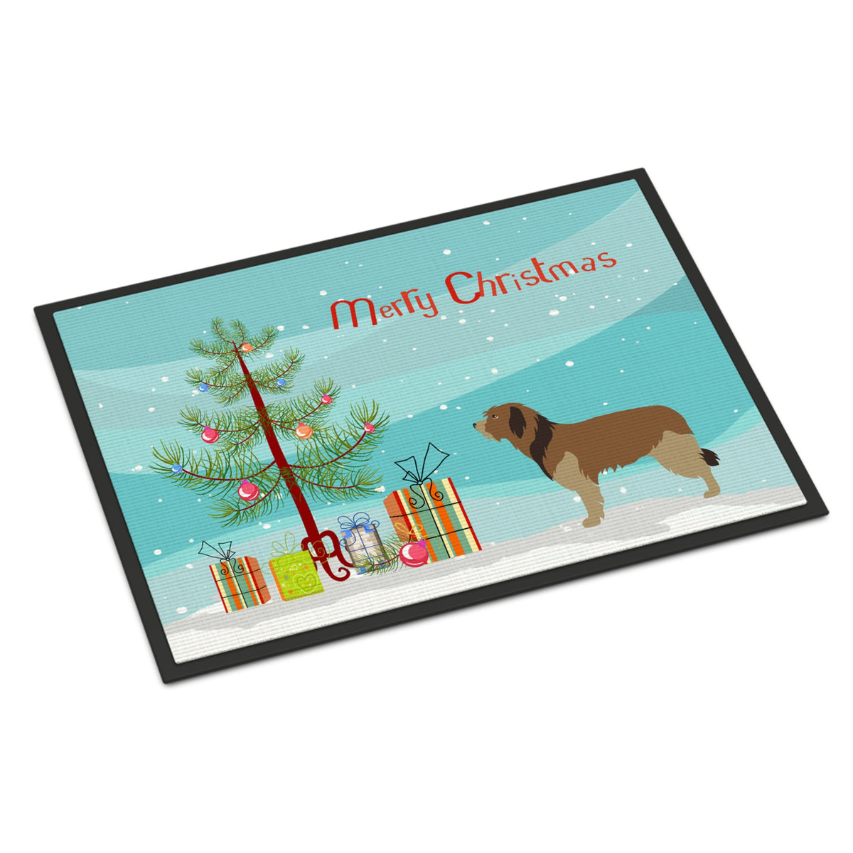 CarolineS Treasures Catalan Sheepdog Christmas Doormat 18Hx27W Multicolor
