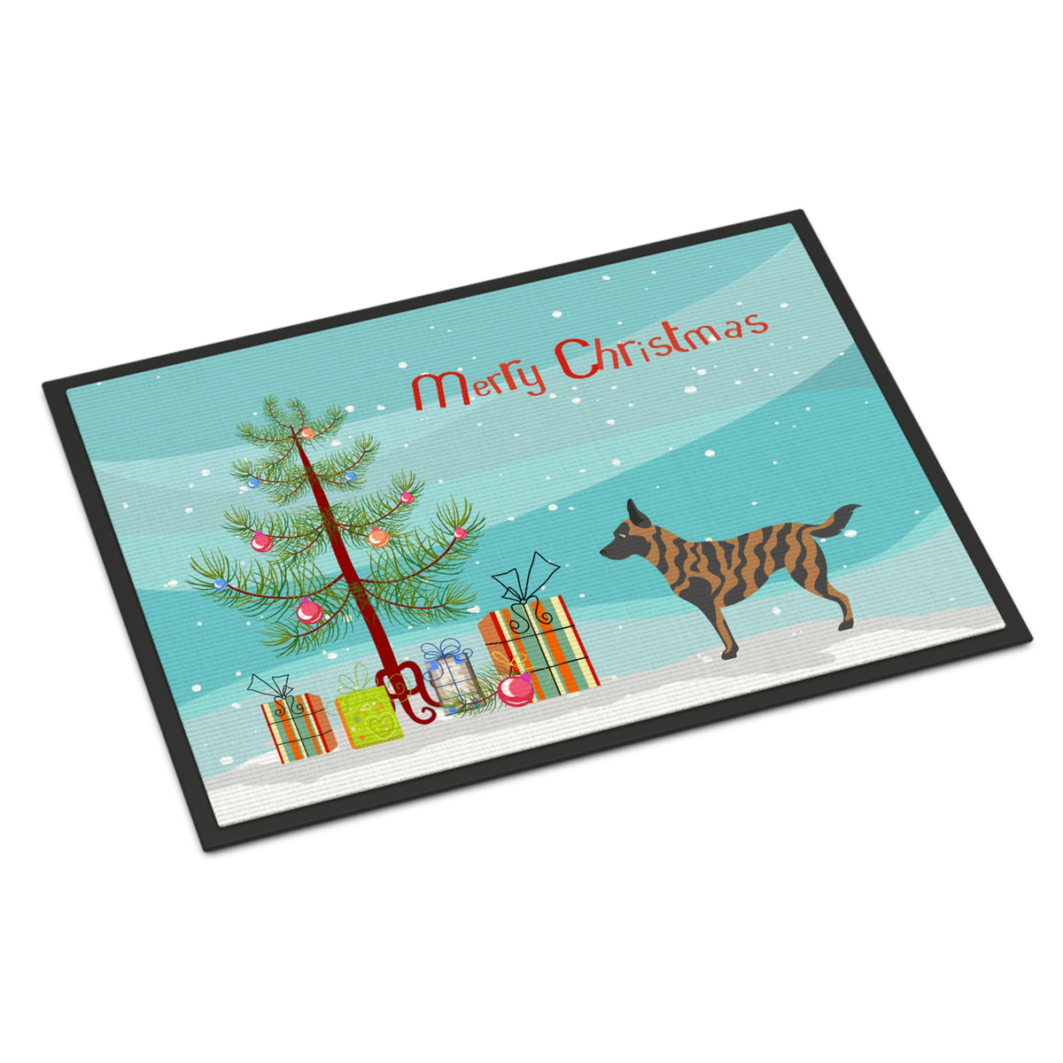CarolineS Treasures Dutch Shepherd Christmas Doormat 18Hx27W Multicolor
