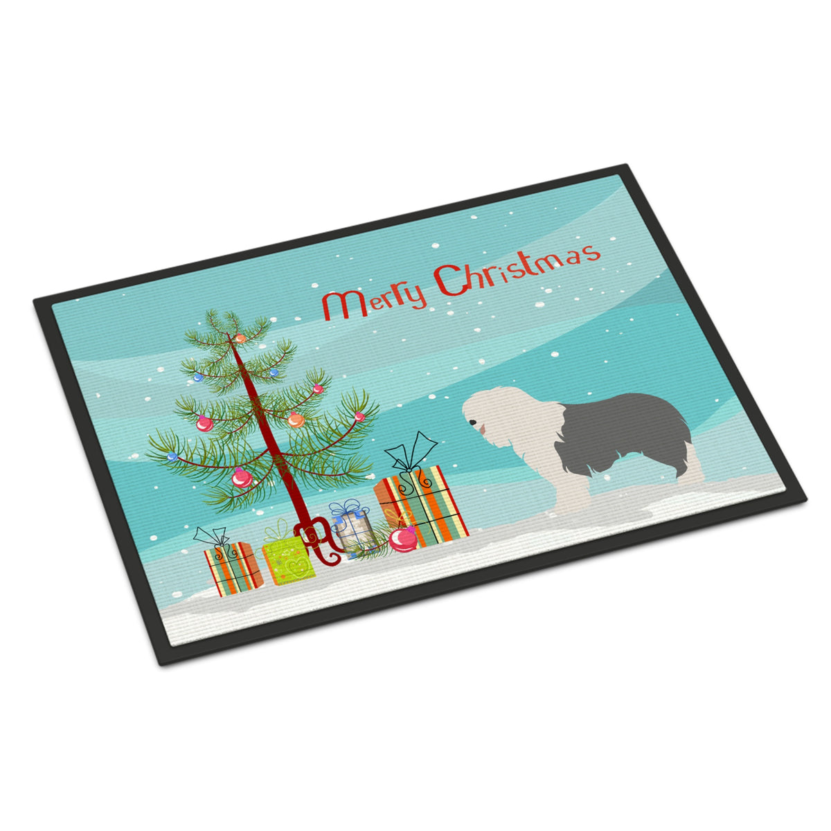 CarolineS Treasures Old English Sheepdog Christmas Doormat, 18 Inch  Inch  X 27 Inch  Inch , Multicolor