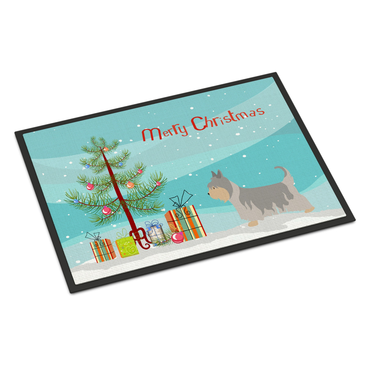 CarolineS Treasures Australian Silky Terrier Christmas Doormat, 24Hx36W, Multicolor