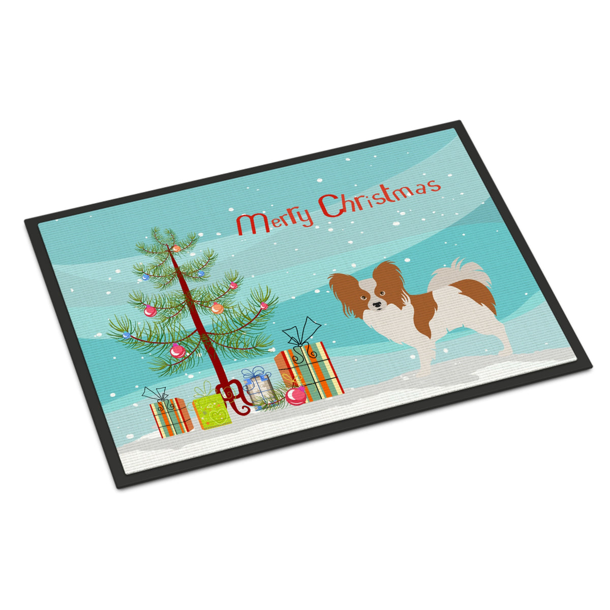 CarolineS Treasures Papillon Christmas Doormat 24 Inch  Inch  X 36 Inch  Inch  Multicolor