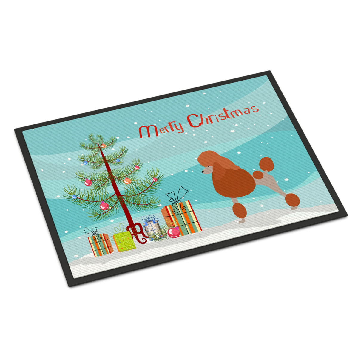 CarolineS Treasures Royal Poodle Christmas Doormat 24 Inch  Inch  X 36 Inch  Inch  Multicolor
