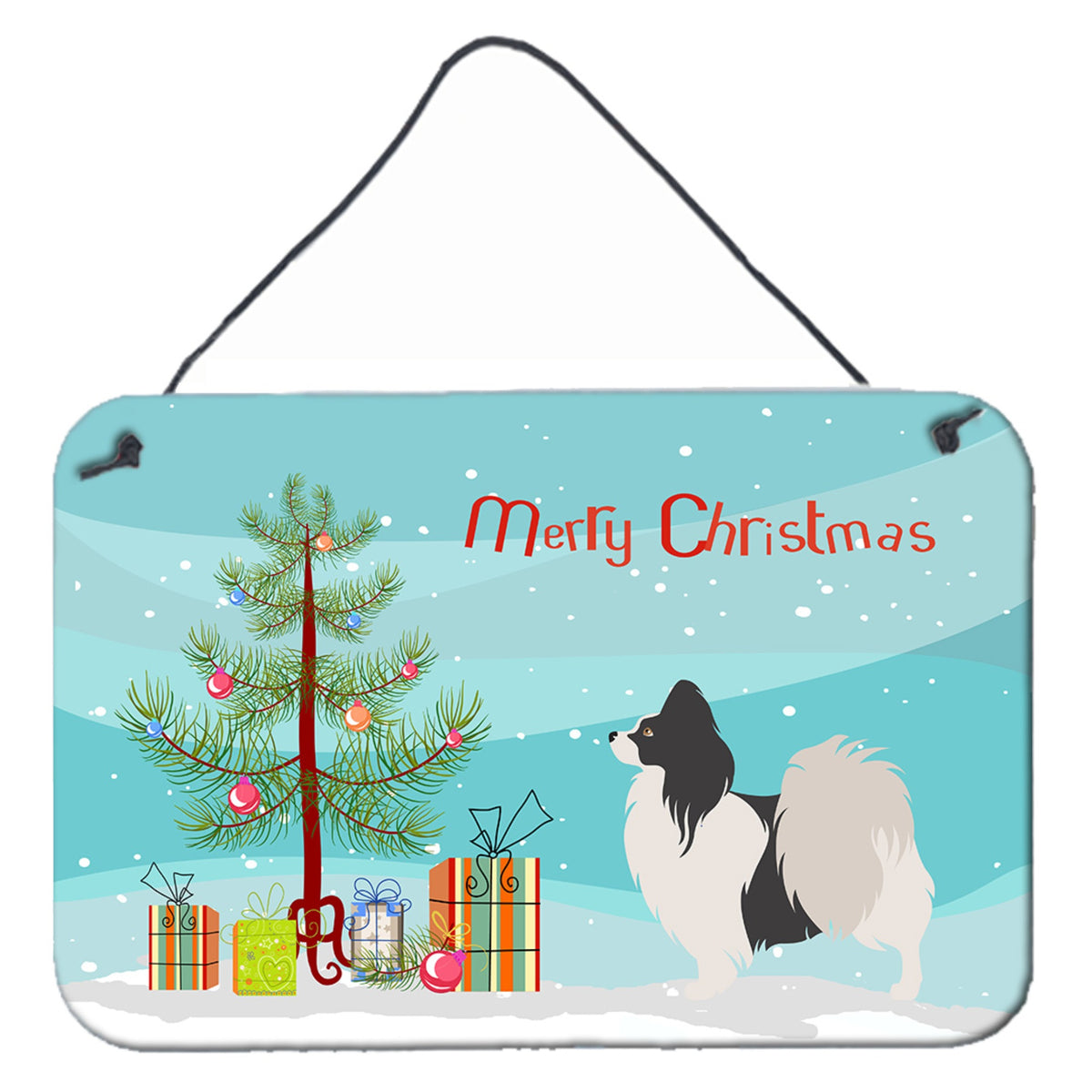 CarolineS Treasures Papillon Metal Print, 8Hx12W, Christmas Tree