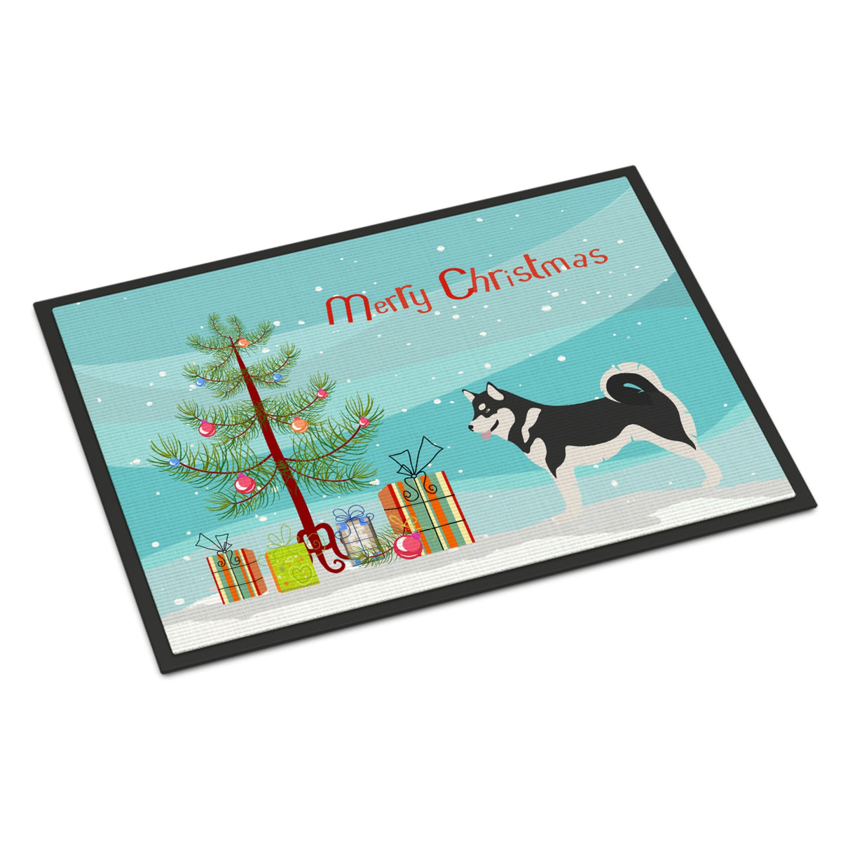 CarolineS Treasures Alaskan Malamute Christmas Doormat 24Hx36W Multicolor