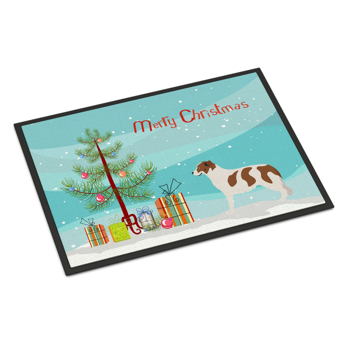 CarolineS Treasures Aidi Atlas Mountain Dog Christmas Doormat 18Hx27W Multicolor
