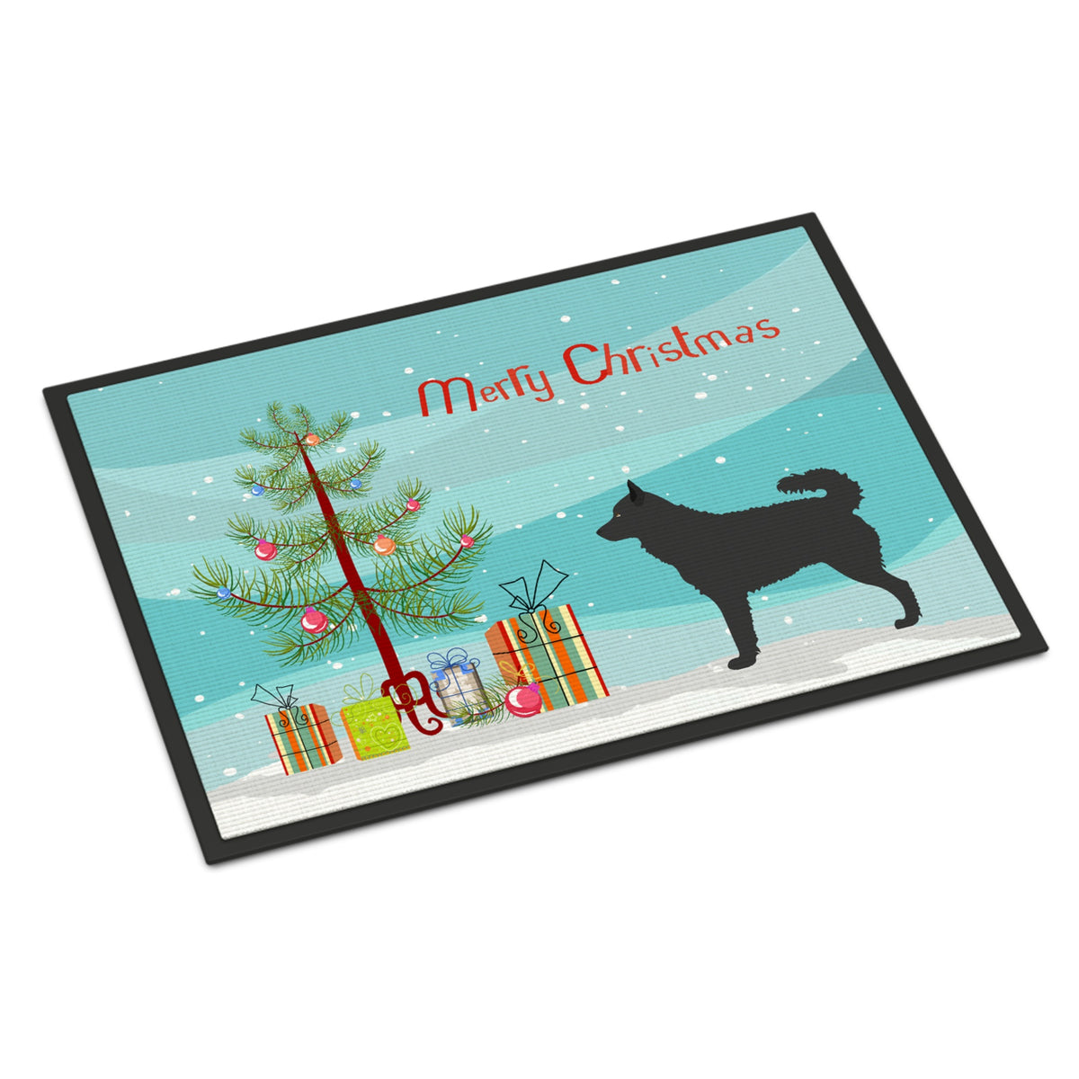 CarolineS Treasures Mudi Christmas Doormat 18Hx27W Multicolor