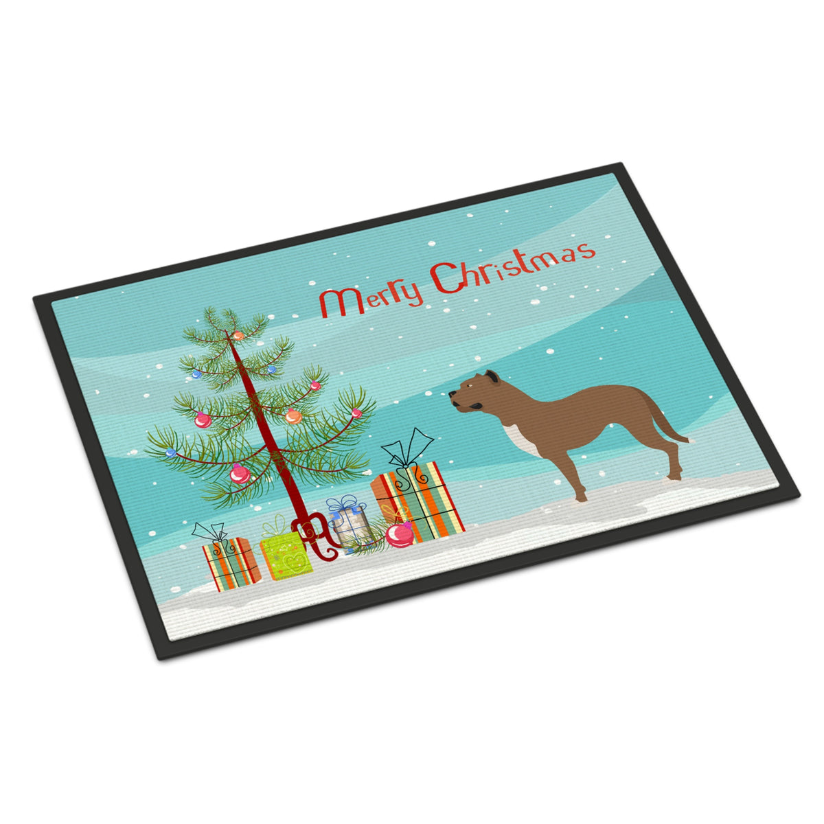 CarolineS Treasures Perro De Presa Canario Christmas Doormat 24Hx36W Multicolor
