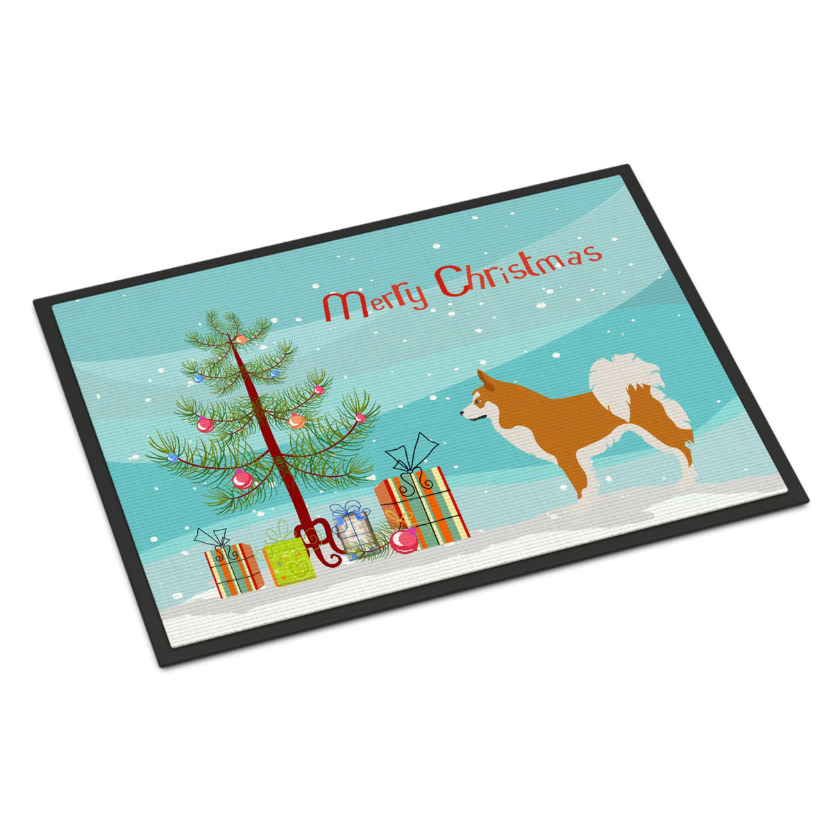 CarolineS Treasures Icelandic Sheepdog Christmas Doormat 24Hx36W Multicolor