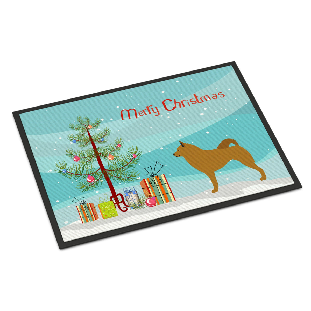 CarolineS Treasures Finnish Spitz Christmas Doormat 24Hx36W Multicolor