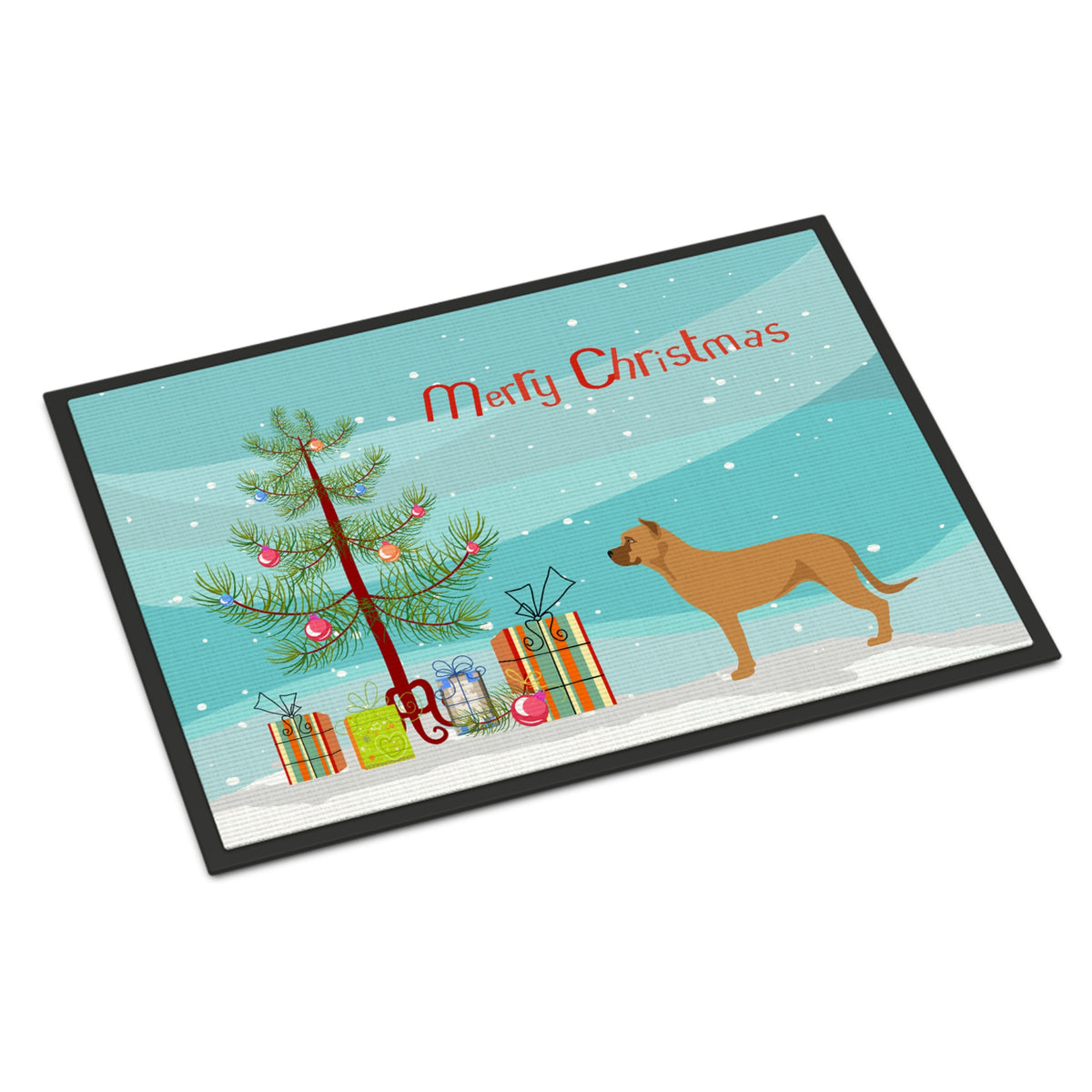 CarolineS Treasures Alano Espanol Spanish Bulldog Christmas Doormat 24Hx36W Multicolor