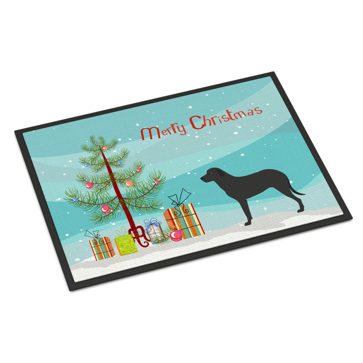 CarolineS Treasures Majorca Shepherd Dog Christmas Doormat 18Hx27W Multicolor