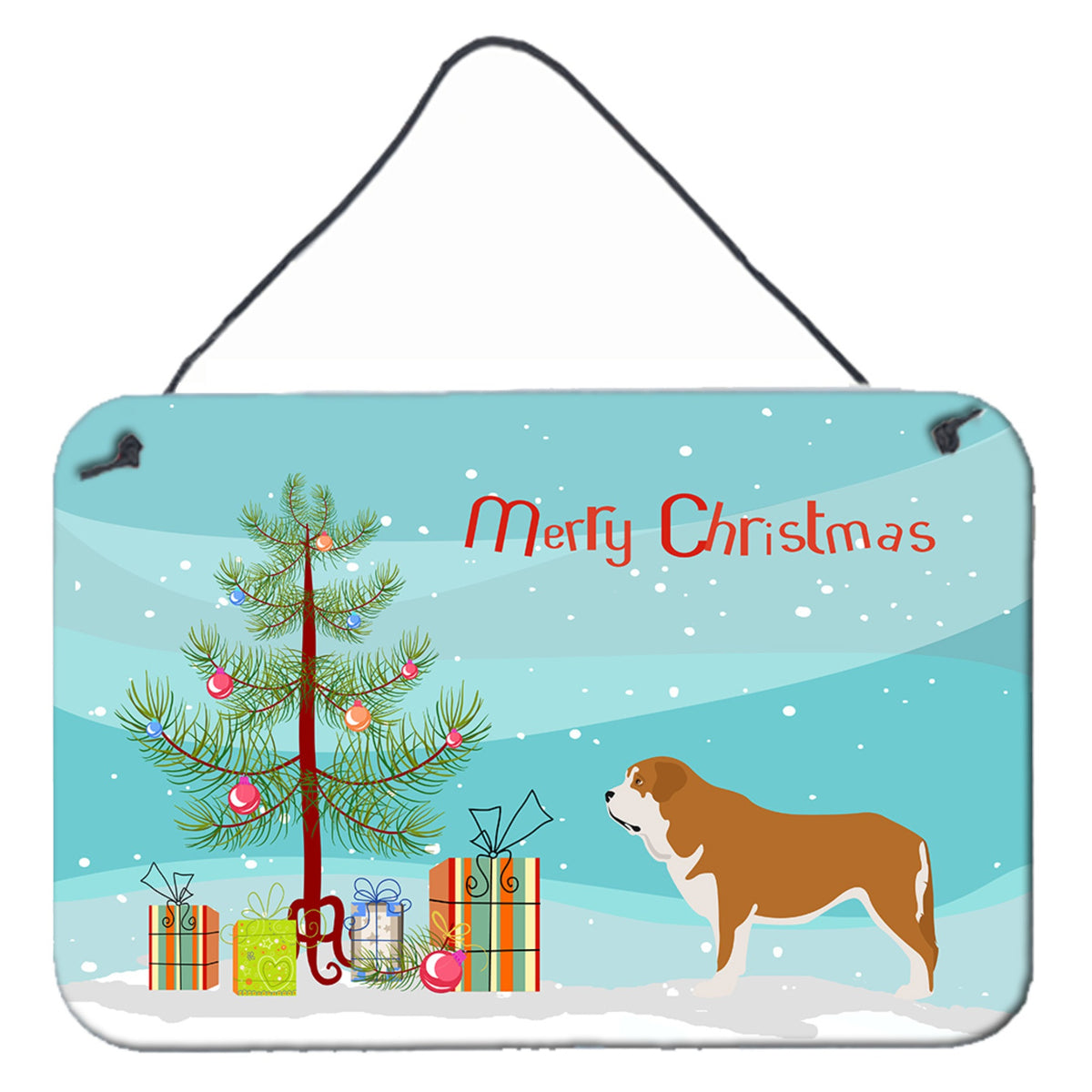 CarolineS Treasures Mastin Espanol Spanish Mastiff Metal Print, 8 Inch  Inch  X 12 Inch  Inch , Christmas Tree