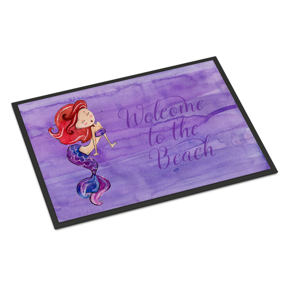 CarolineS Treasures Mermaid Welcome Purple Doormat, 24 Inch  Inch  X 36 Inch  Inch , Multicolor