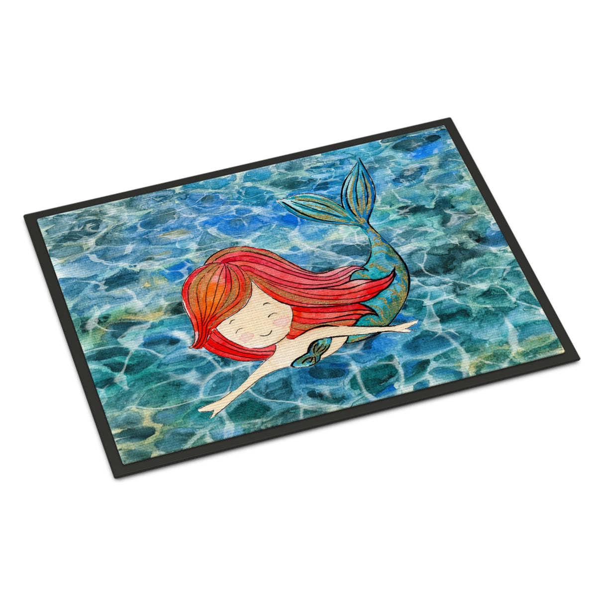 CarolineS Treasures Mermaid Swimming Doormat, 24 Inch  Inch  X 36 Inch  Inch , Multicolor