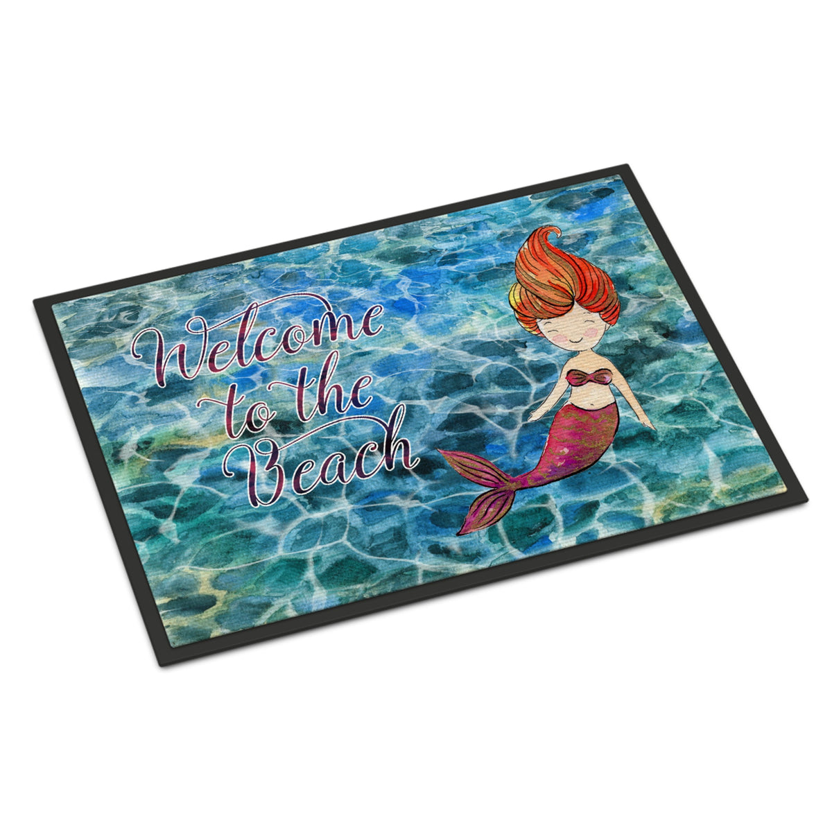 CarolineS Treasures Mermaid Water Welcome Doormat, 24 Inch  Inch  X 36 Inch  Inch , Multicolor