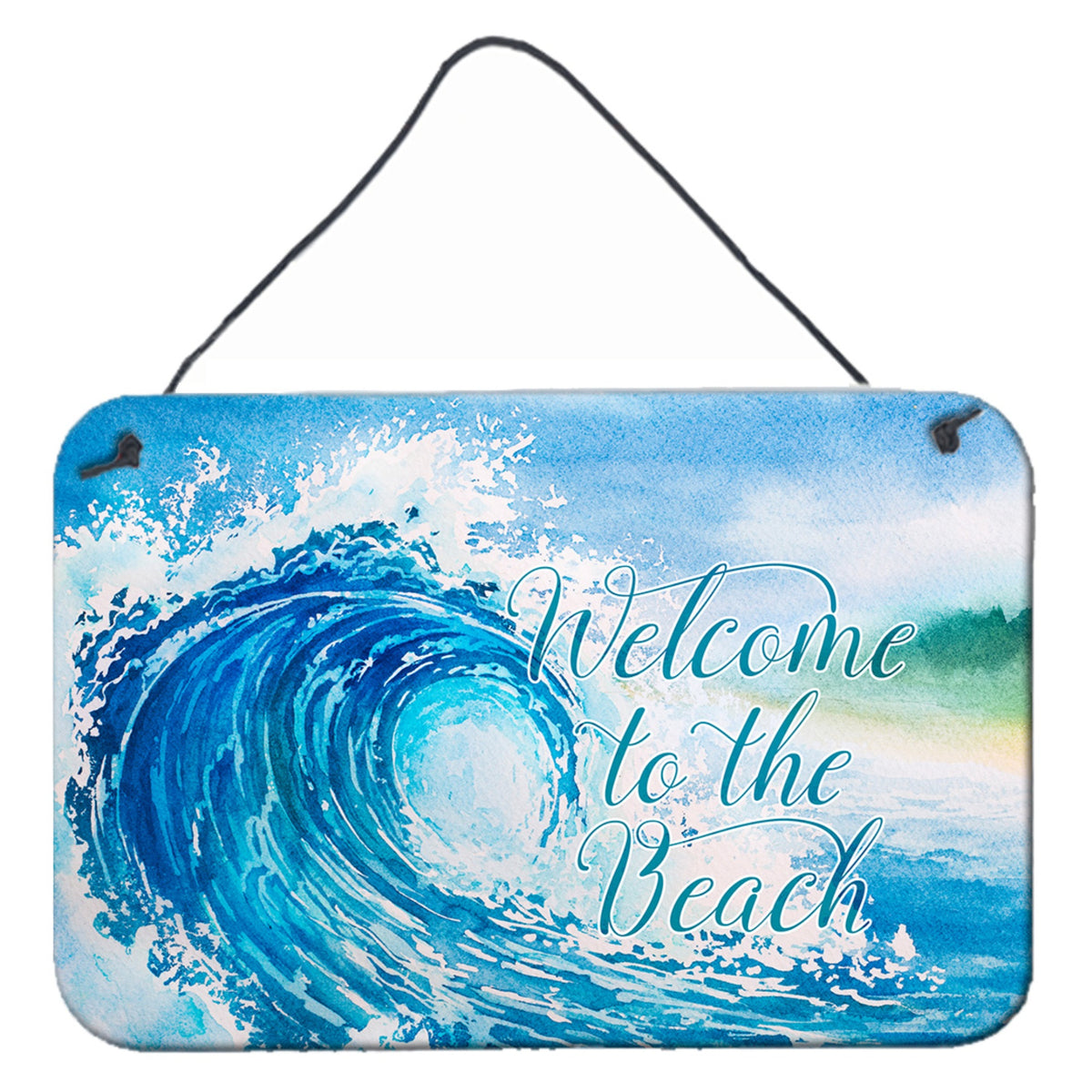 CarolineS Treasures Wave Welcome Metal Print, 8 Inch  Inch  X 12 Inch  Inch , Multicolor