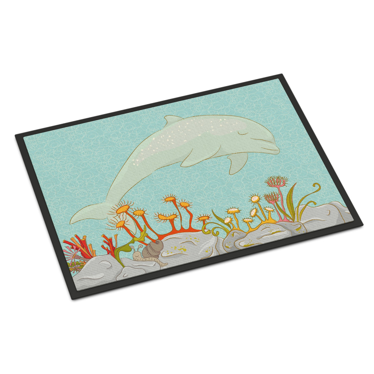 CarolineS Treasures Dolphin Underwater Scene Doormat 18 Inch  Inch  X 27 Inch  Inch  Multicolor